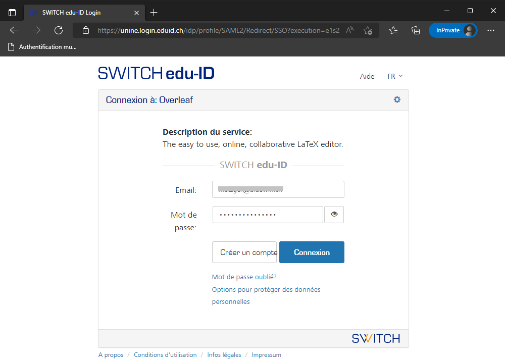 Login Switch eduid