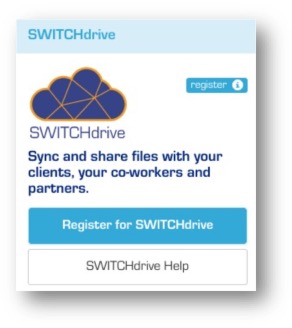 Tuile SWITCHdrive bleue