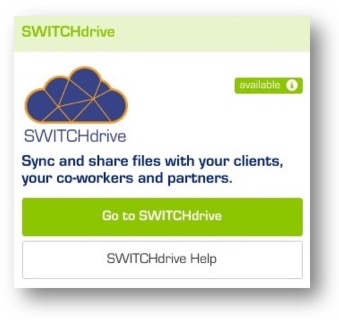 Tuile SWITCHdrive activée